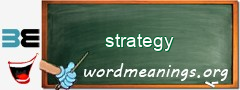 WordMeaning blackboard for strategy